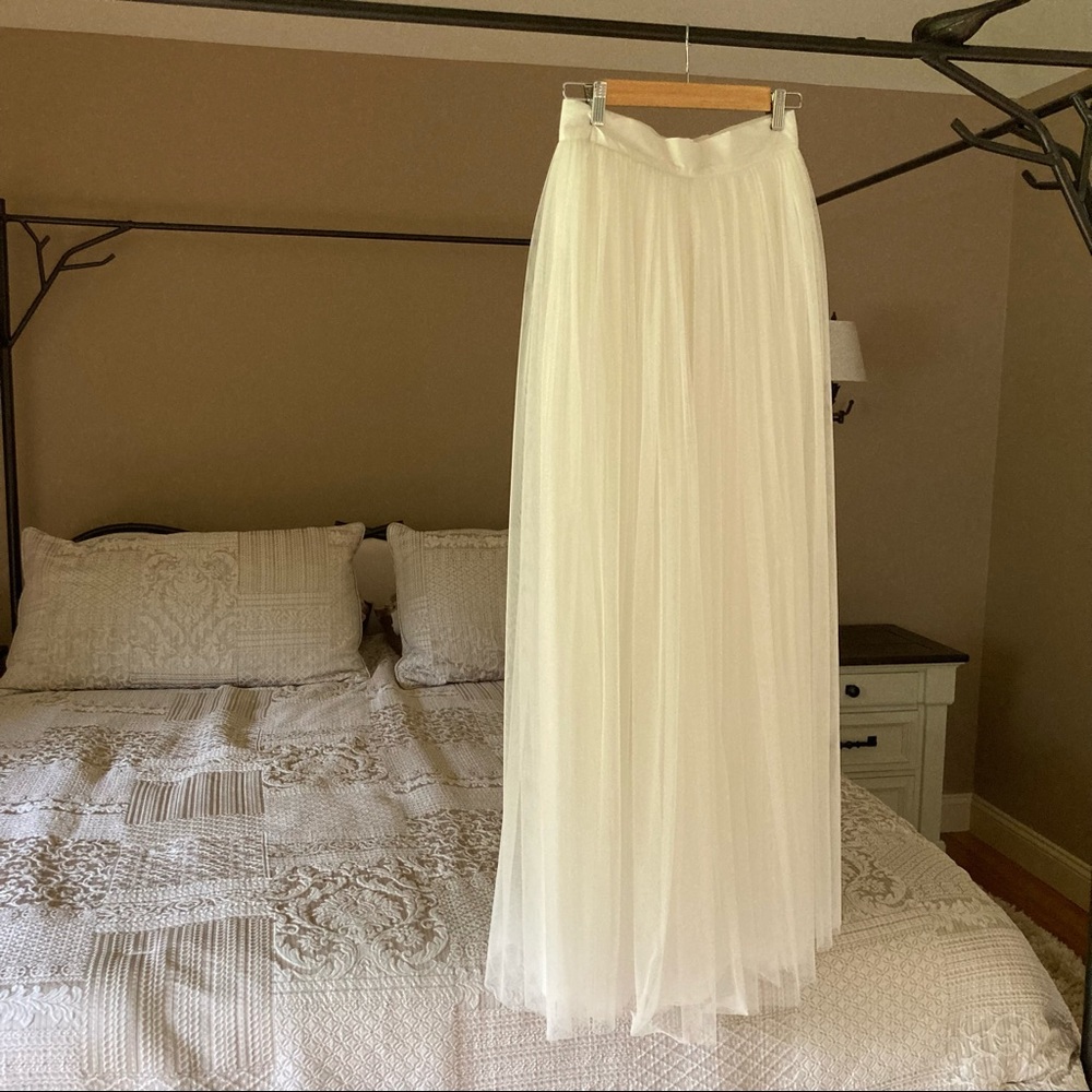 White Tulle maxi skirt